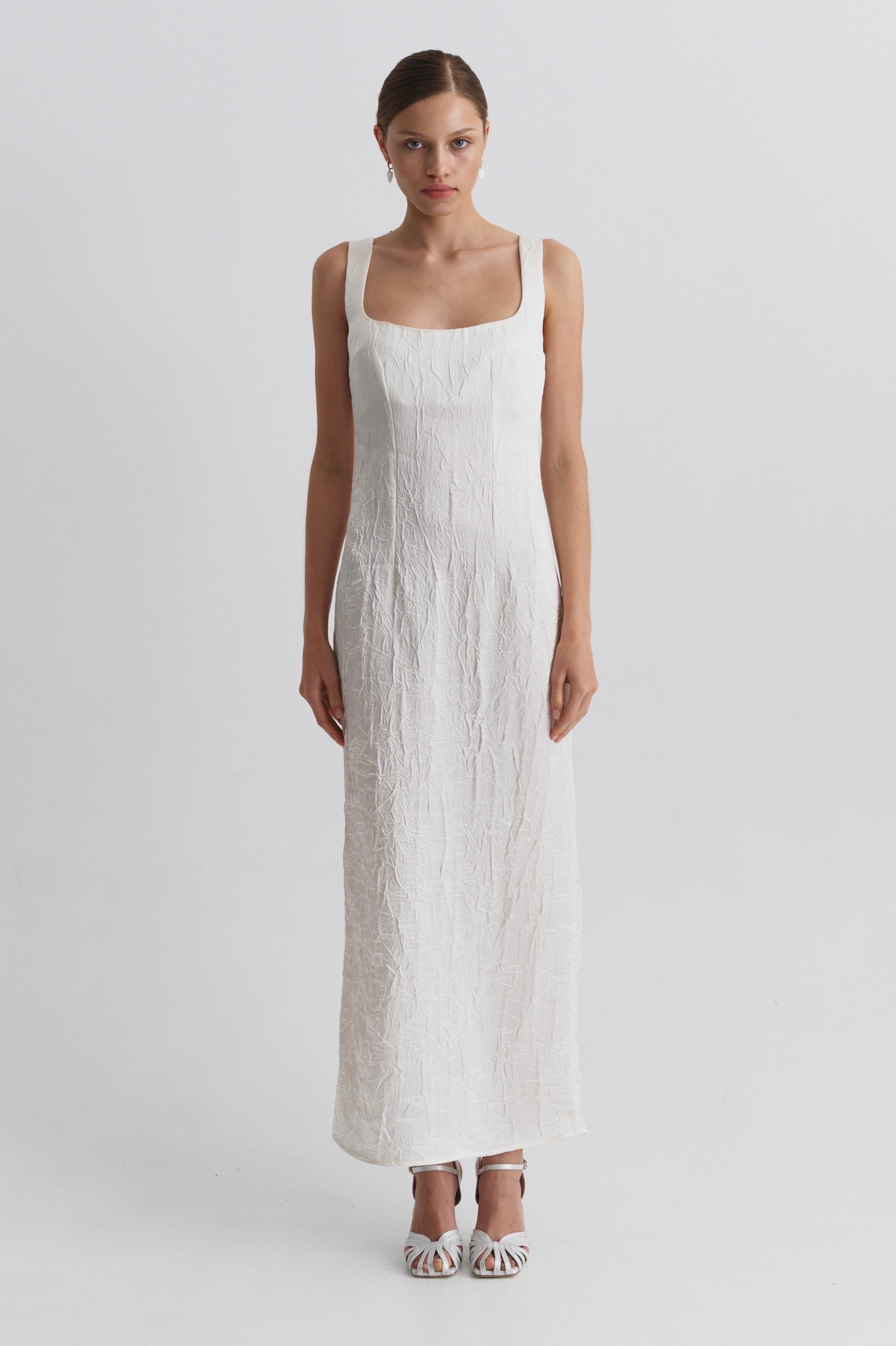 Crinkled Silk Dress “Konfeta”