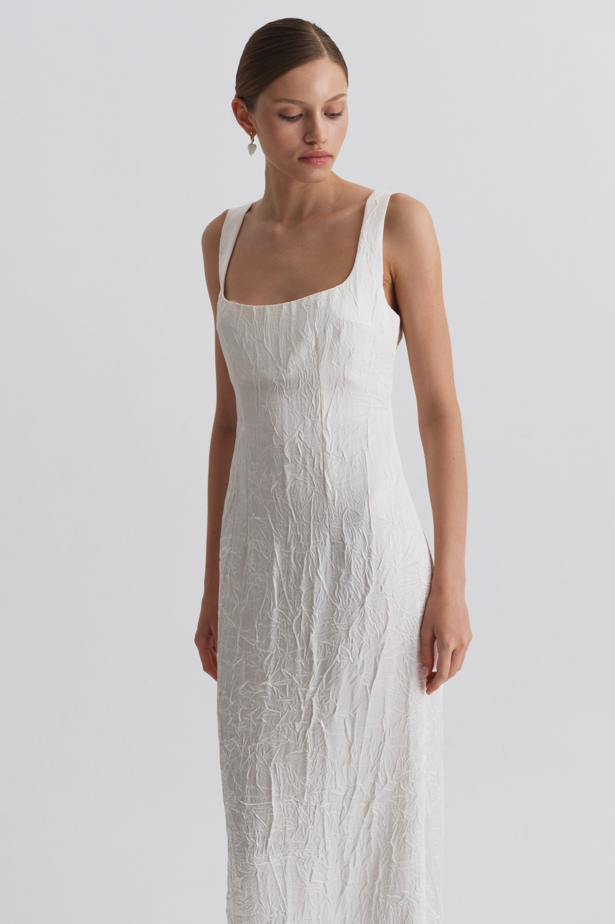 Crinkled Silk Dress “Konfeta”