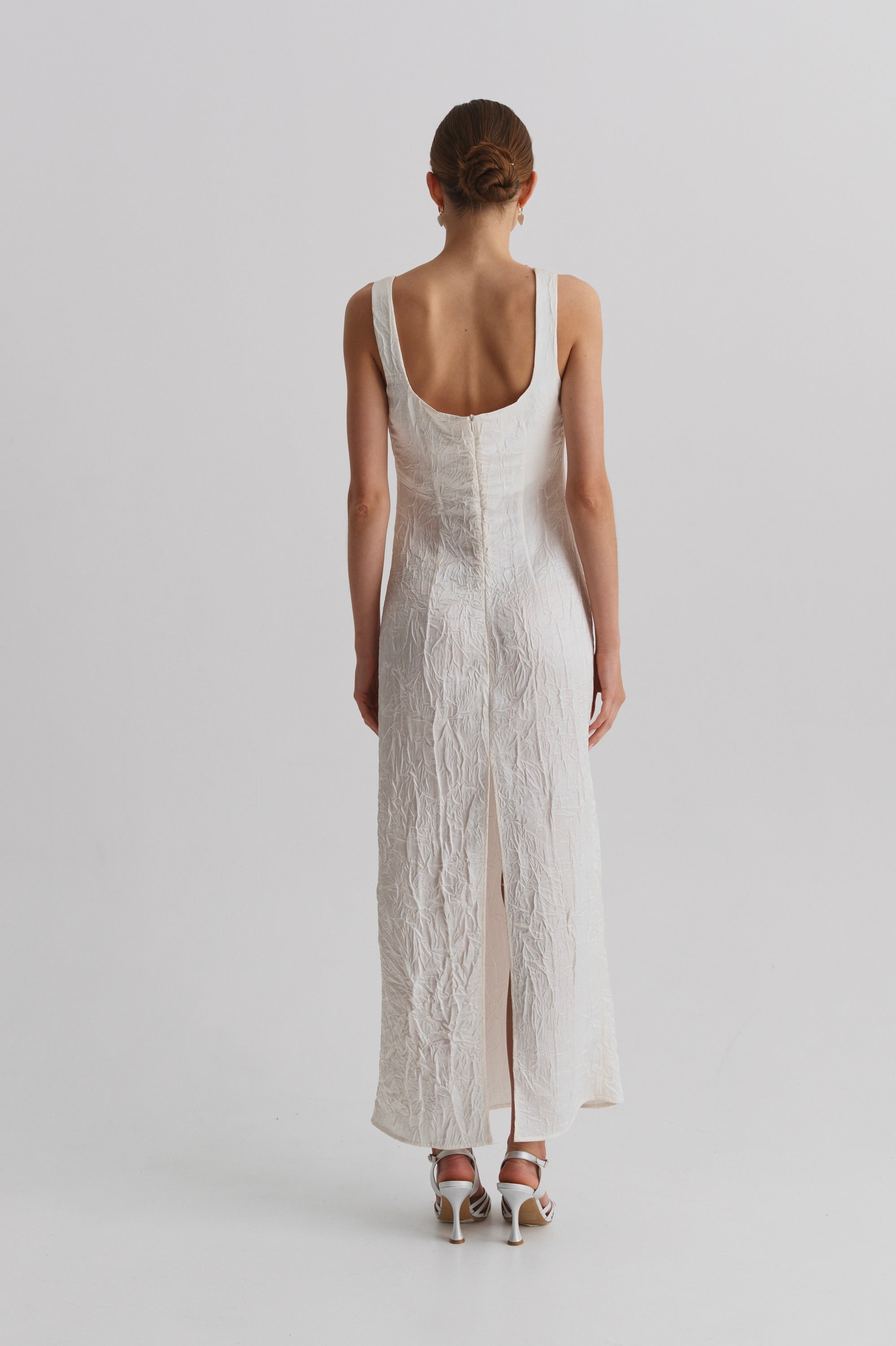 Crinkled Silk Dress “Konfeta”