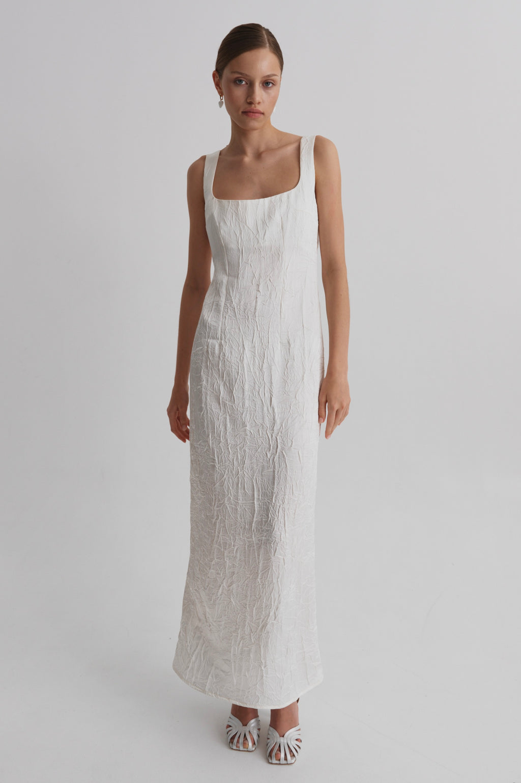 Crinkled Silk Dress “Konfeta”