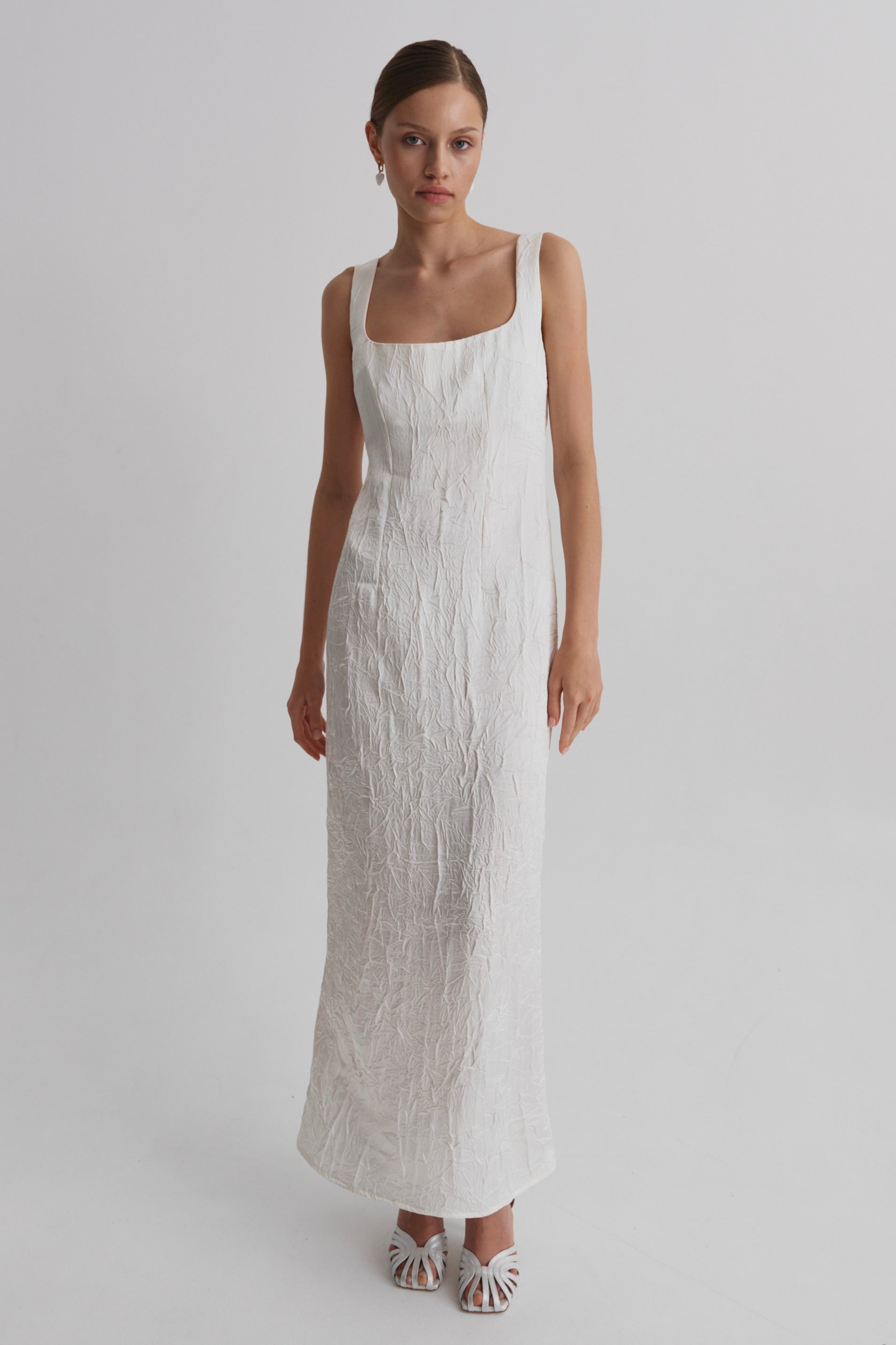 Crinkled Silk Dress “Konfeta”