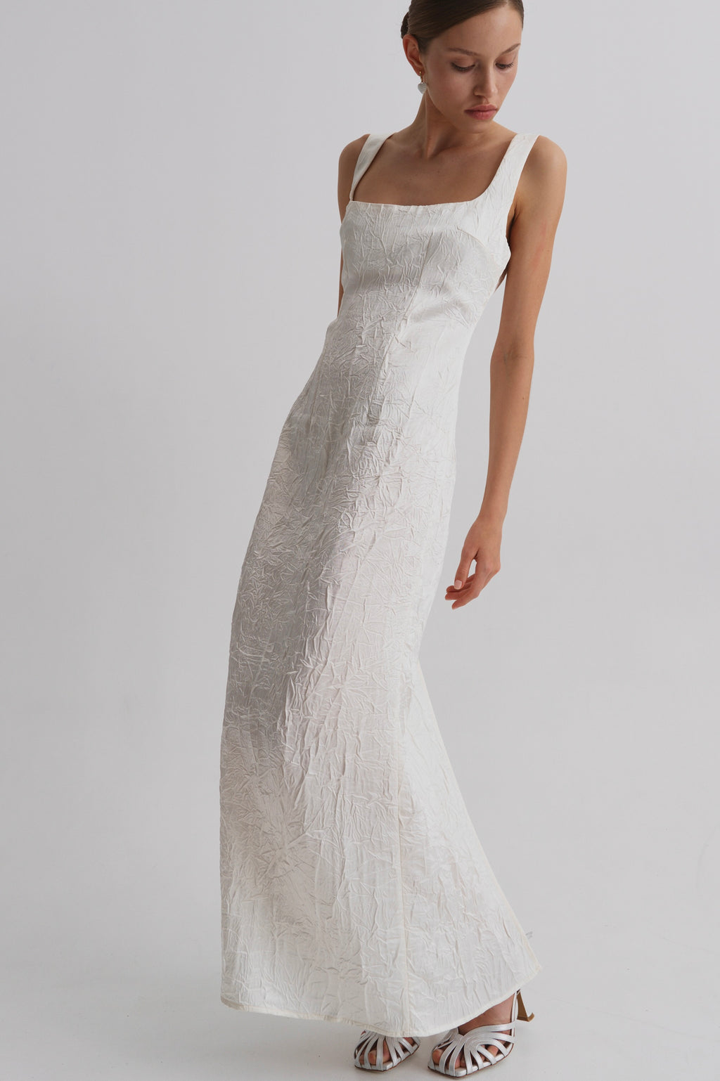 Crinkled Silk Dress “Konfeta”
