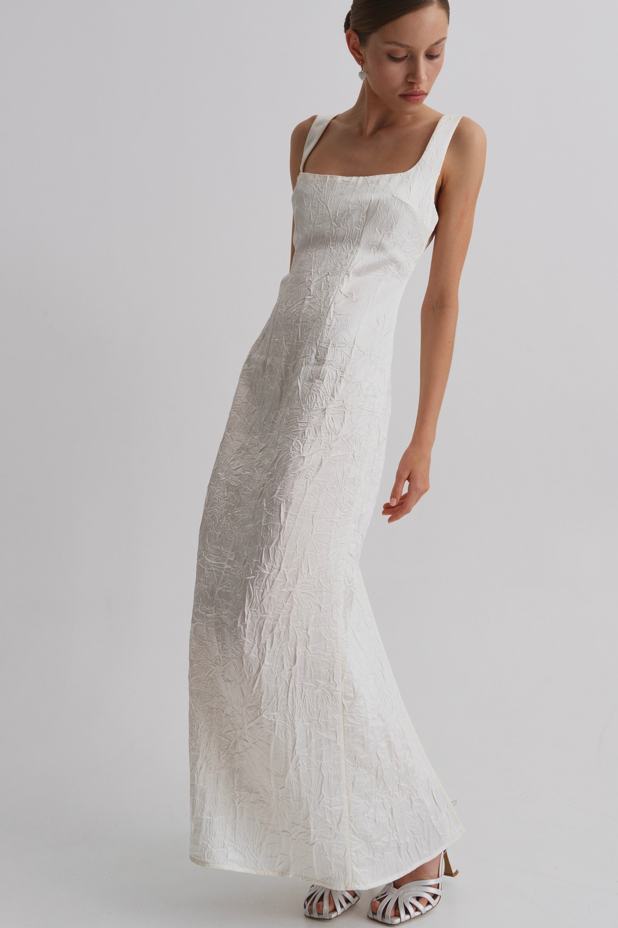 Crinkled Silk Dress “Konfeta”