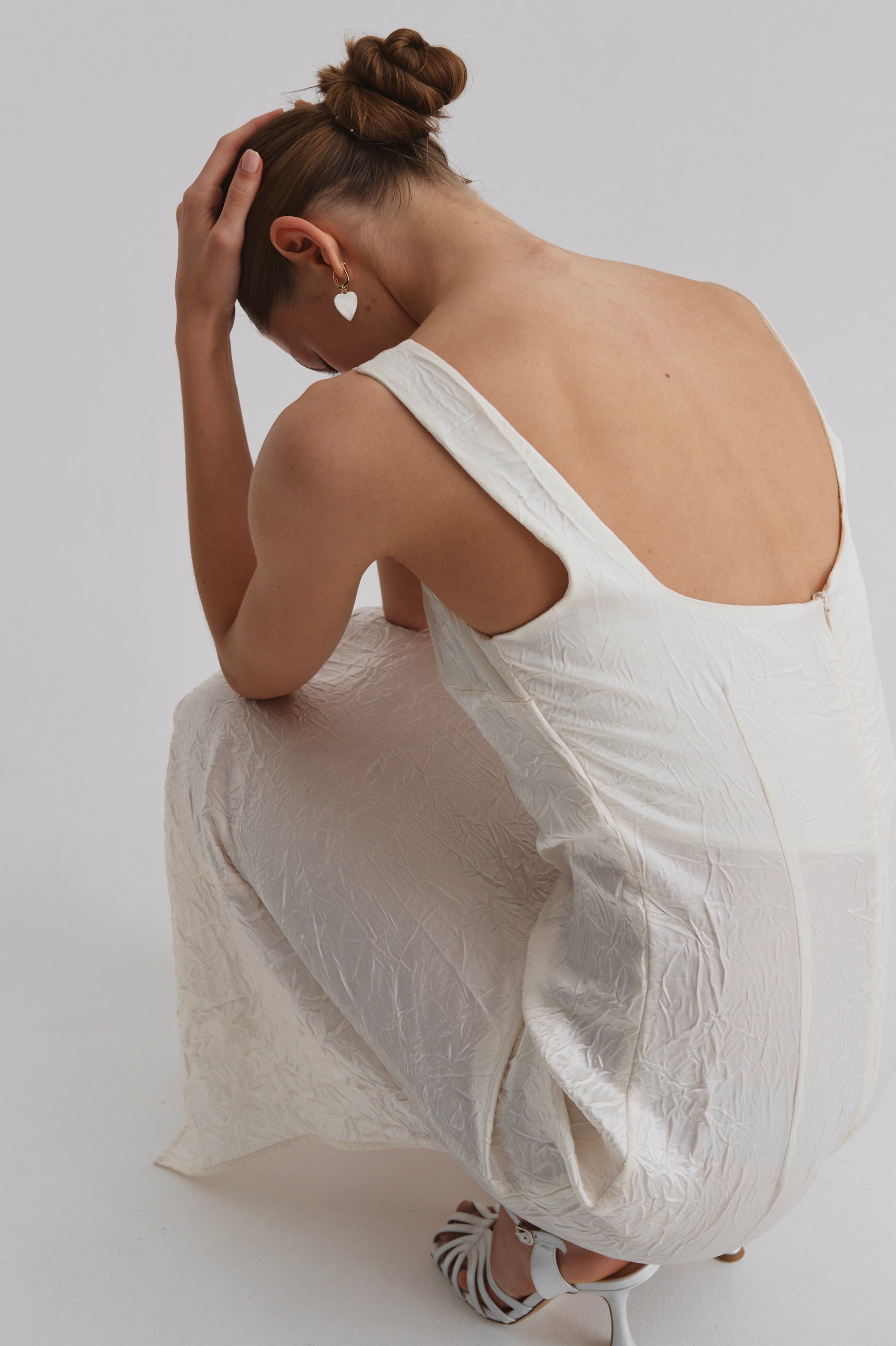 Crinkled Silk Dress “Konfeta”