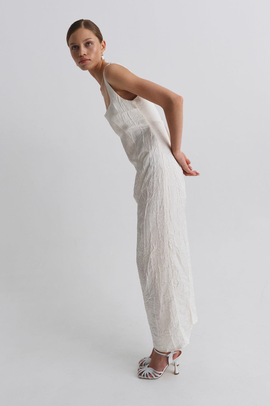 Crinkled Silk Dress “Konfeta”