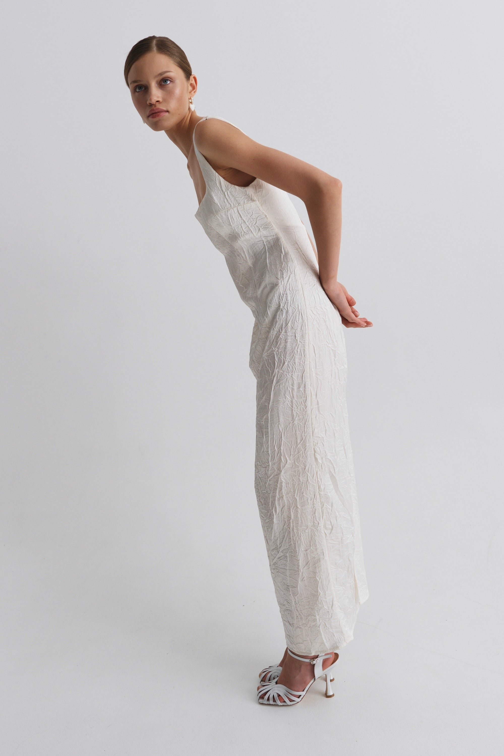 Crinkled Silk Dress “Konfeta”
