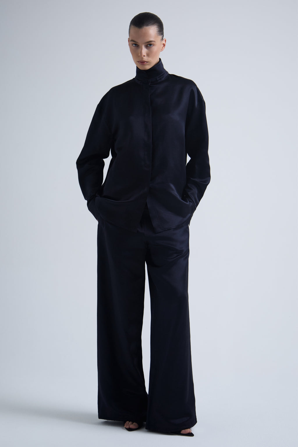 Deep Silk & Cashmere Trousers