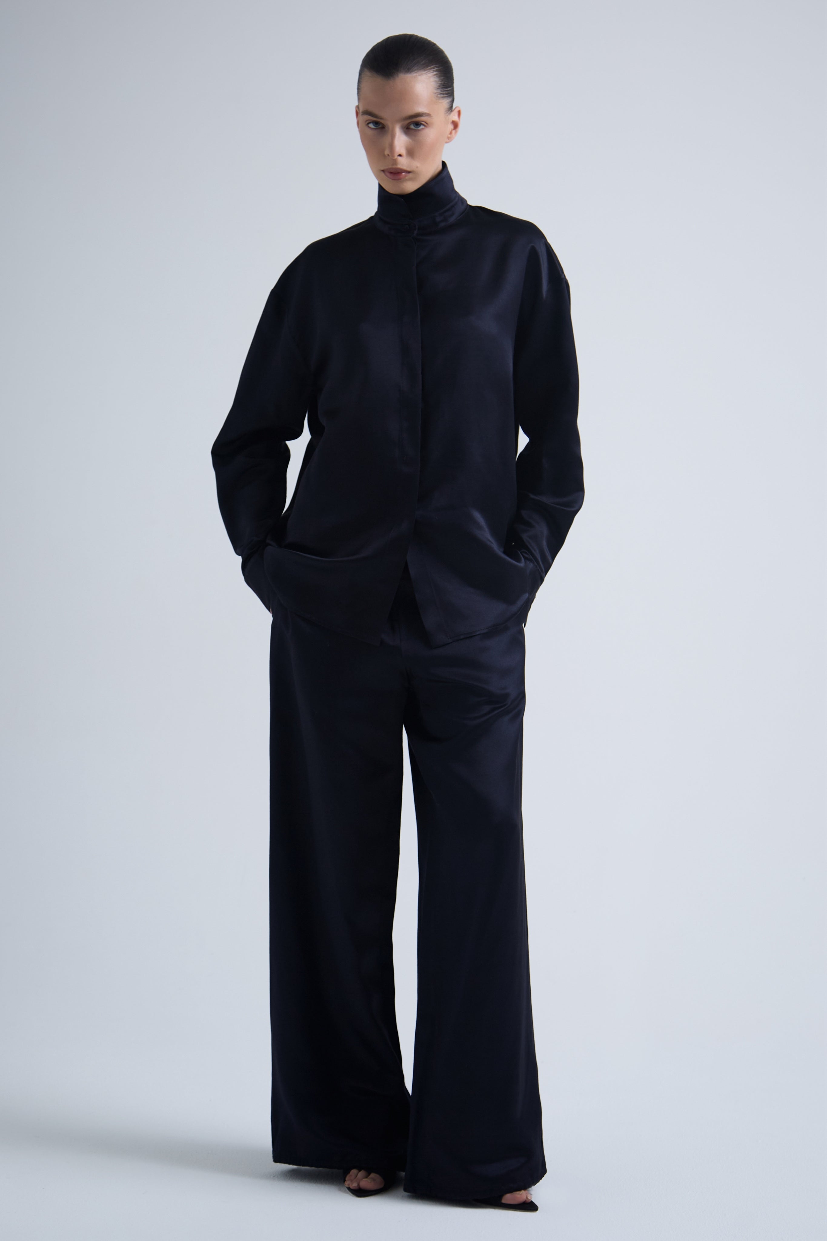 Deep Silk & Cashmere Trousers