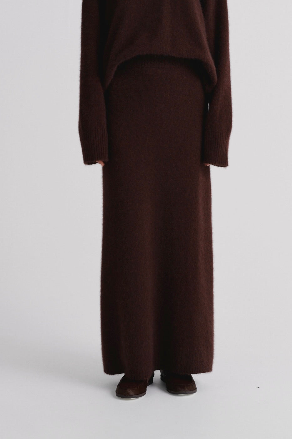 Fox Down Maxi Skirt