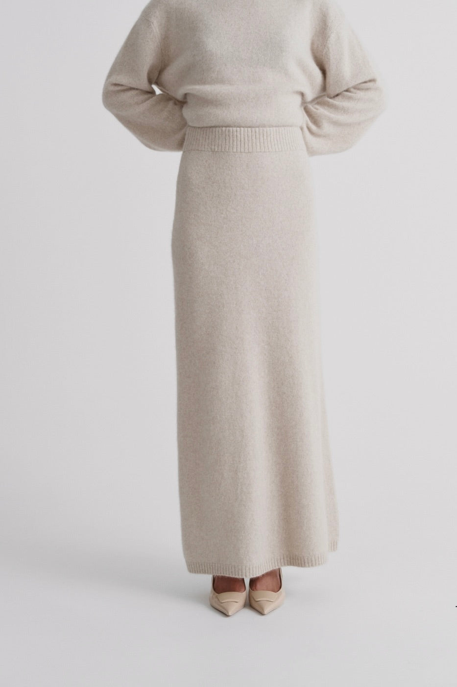 Fox Down Maxi Skirt