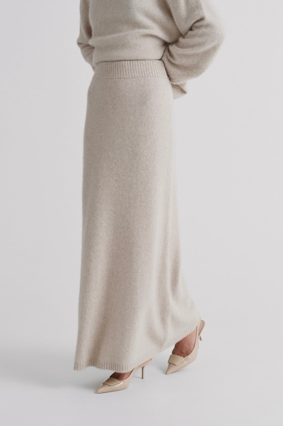 Fox Down Maxi Skirt