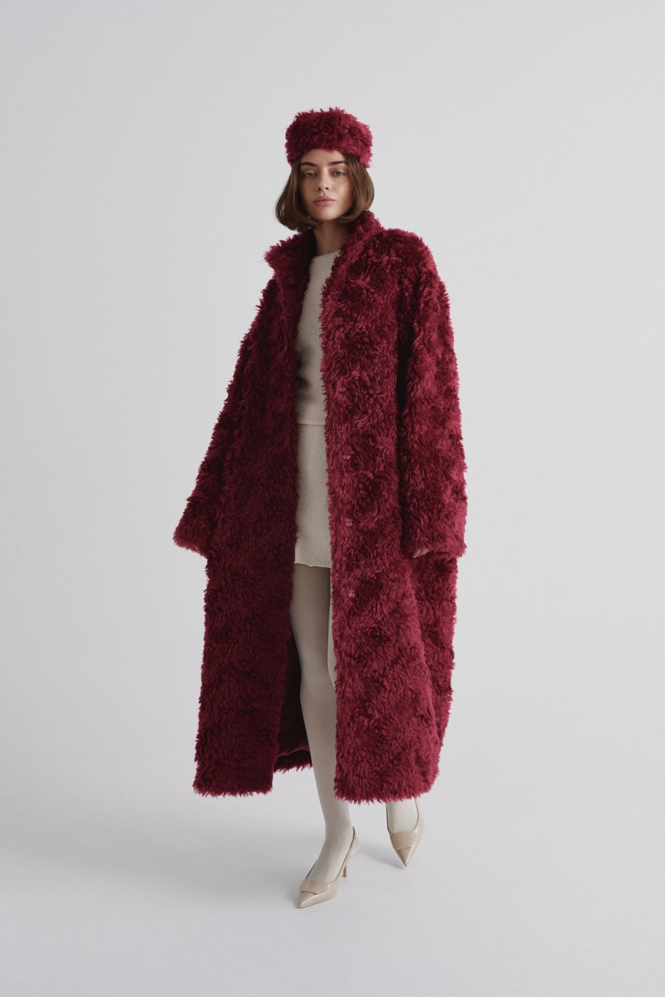 Warm mohair coat