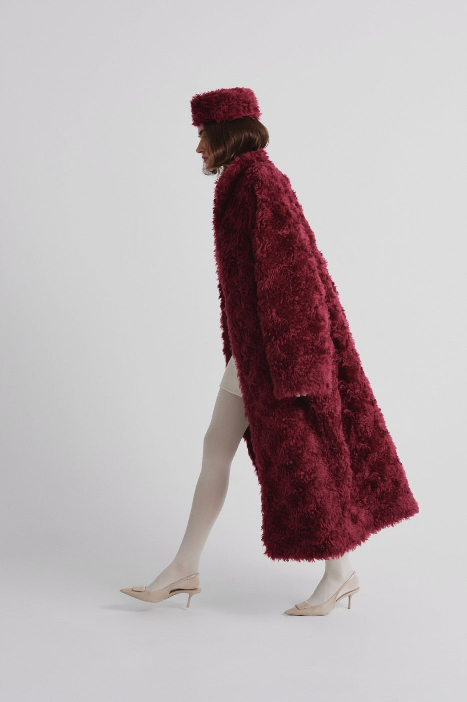 Mohair pillbox hat