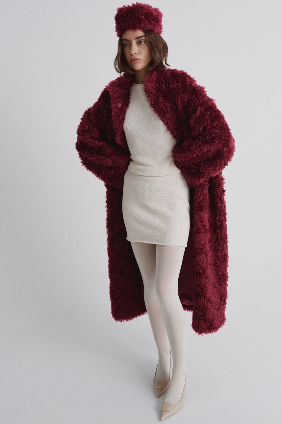 Warm mohair coat