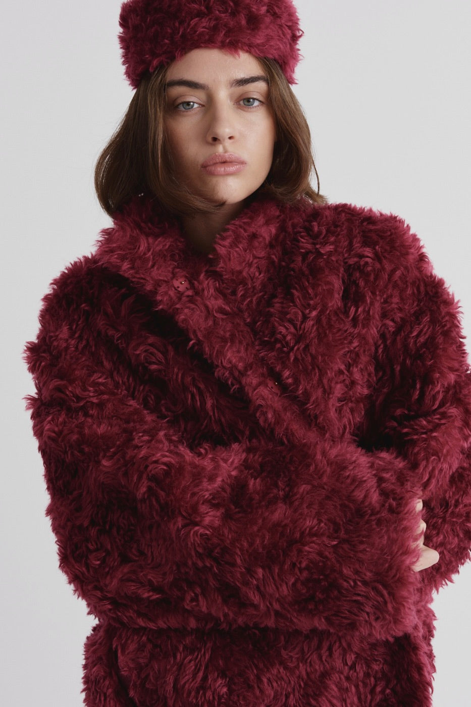 Warm mohair coat