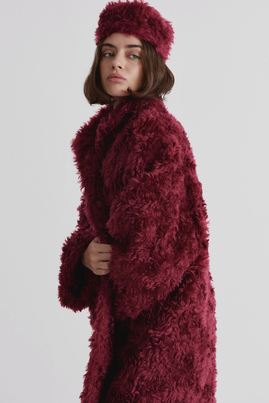 Warm mohair coat