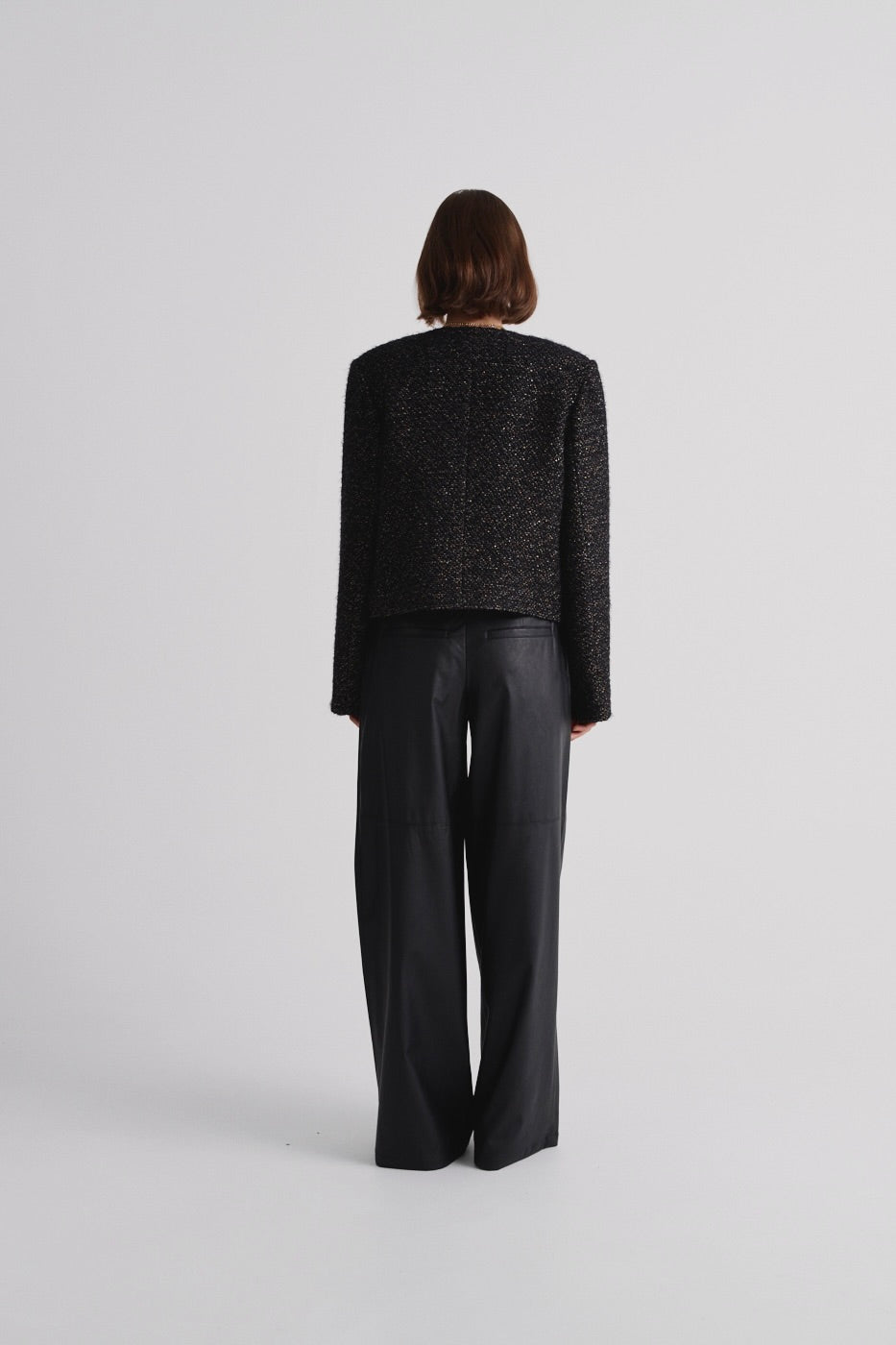 Italian tweed blazer with Lurex