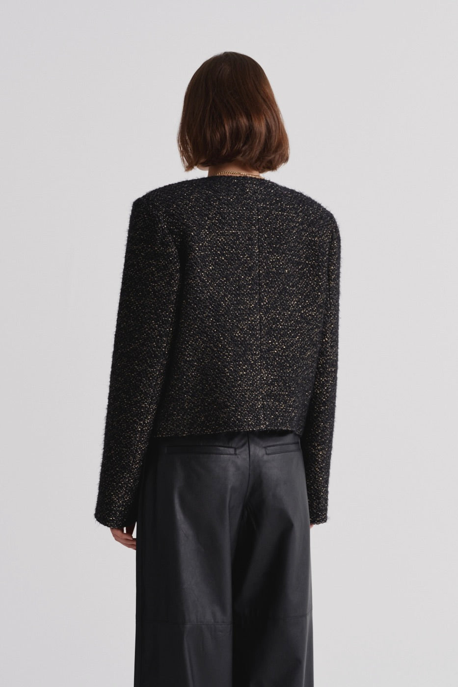 Italian tweed blazer with Lurex