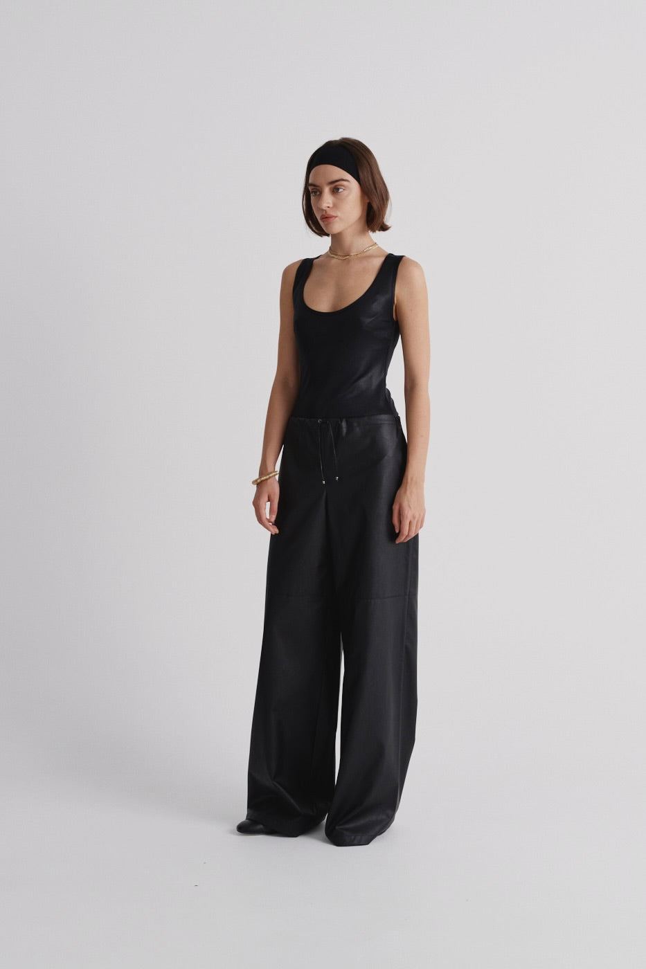 Eco-leather trousers