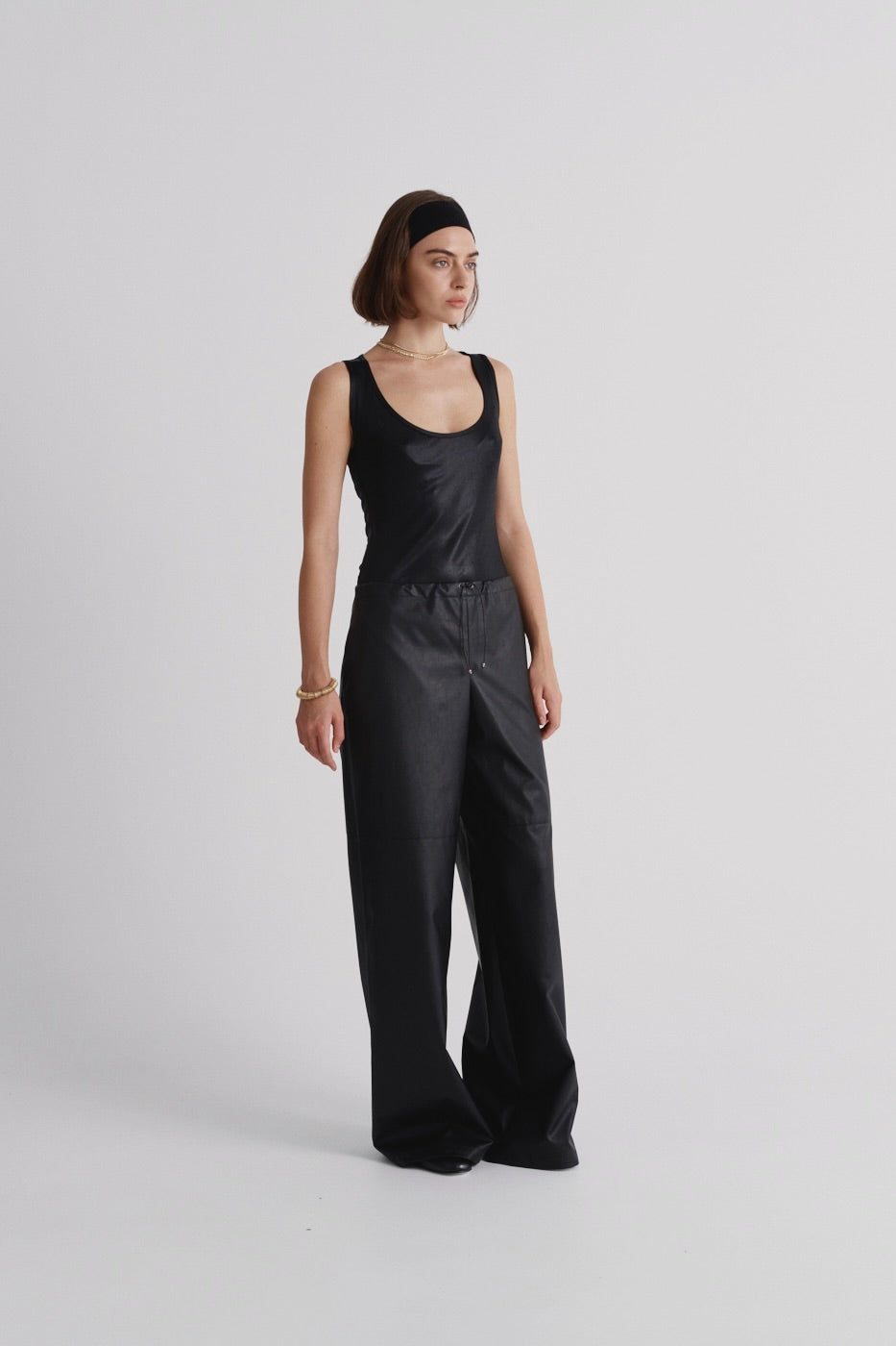 Eco-leather trousers