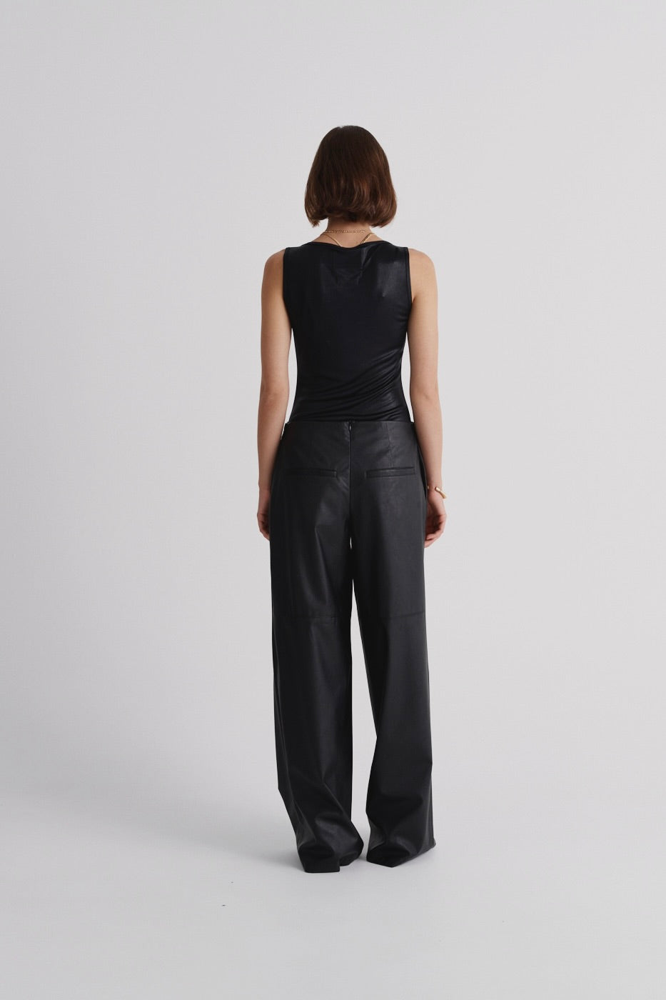 Eco-leather trousers