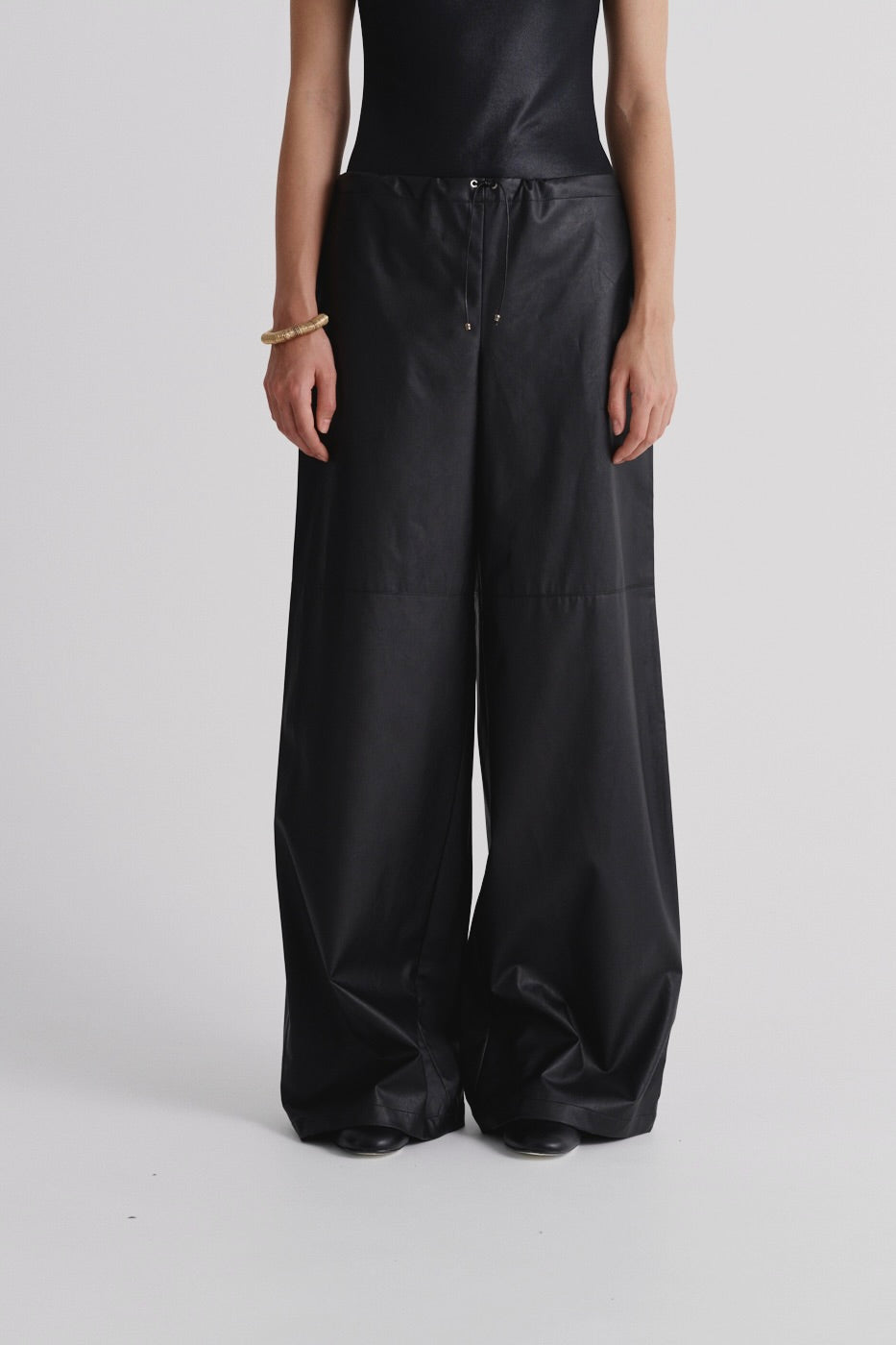 Eco-leather trousers