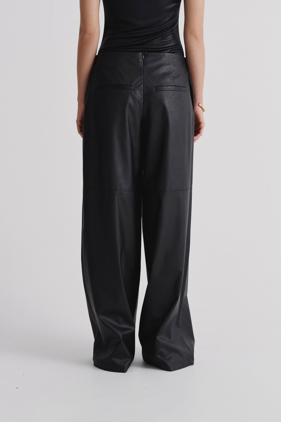 Eco-leather trousers