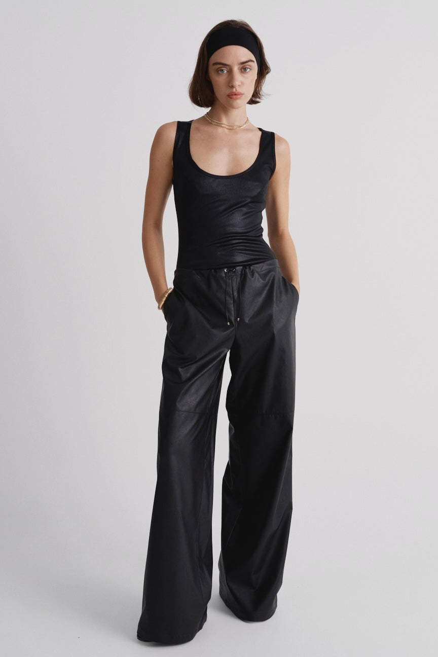 Eco-leather trousers