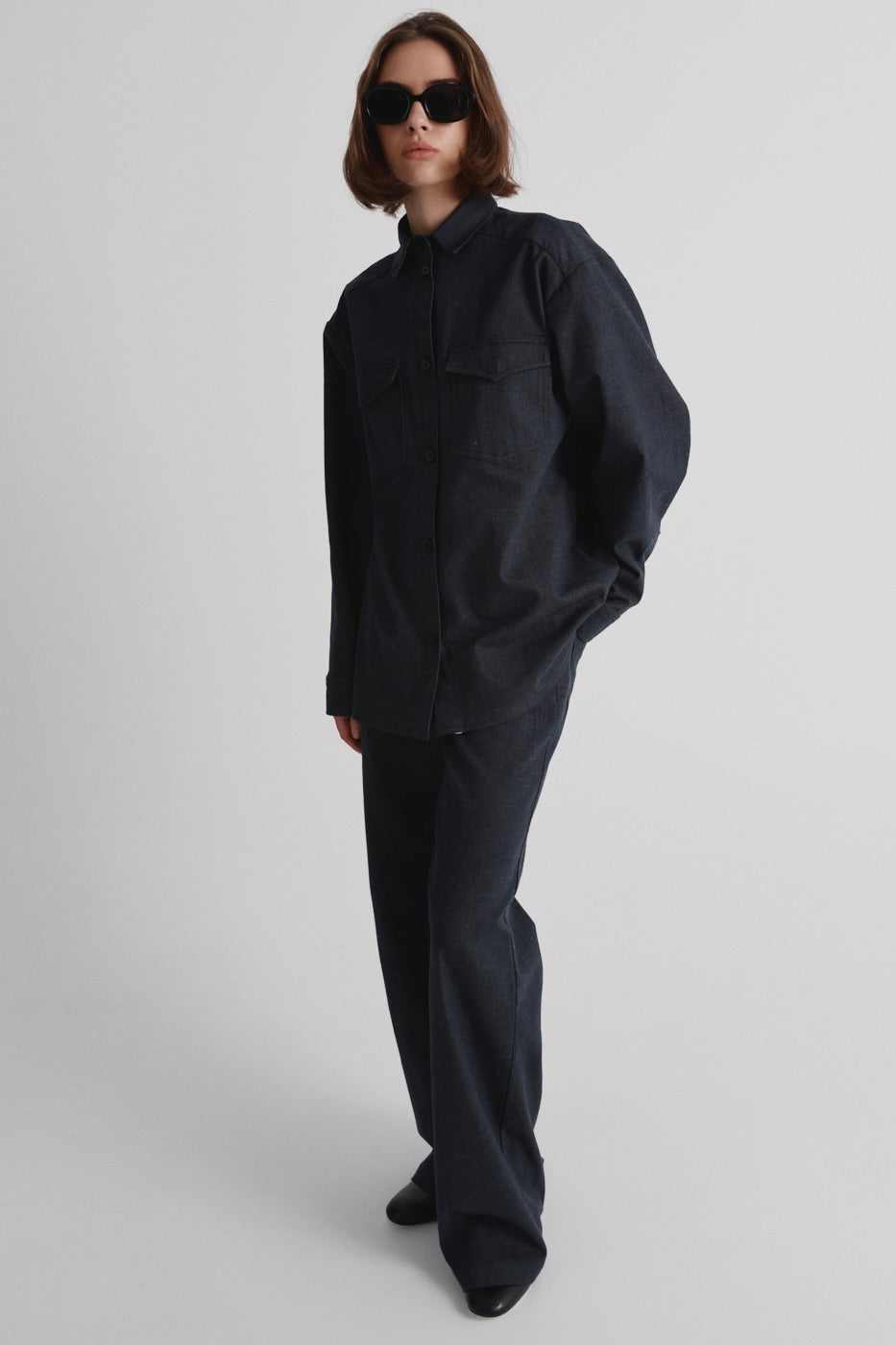Italian denim trousers in “Vintage Blue”