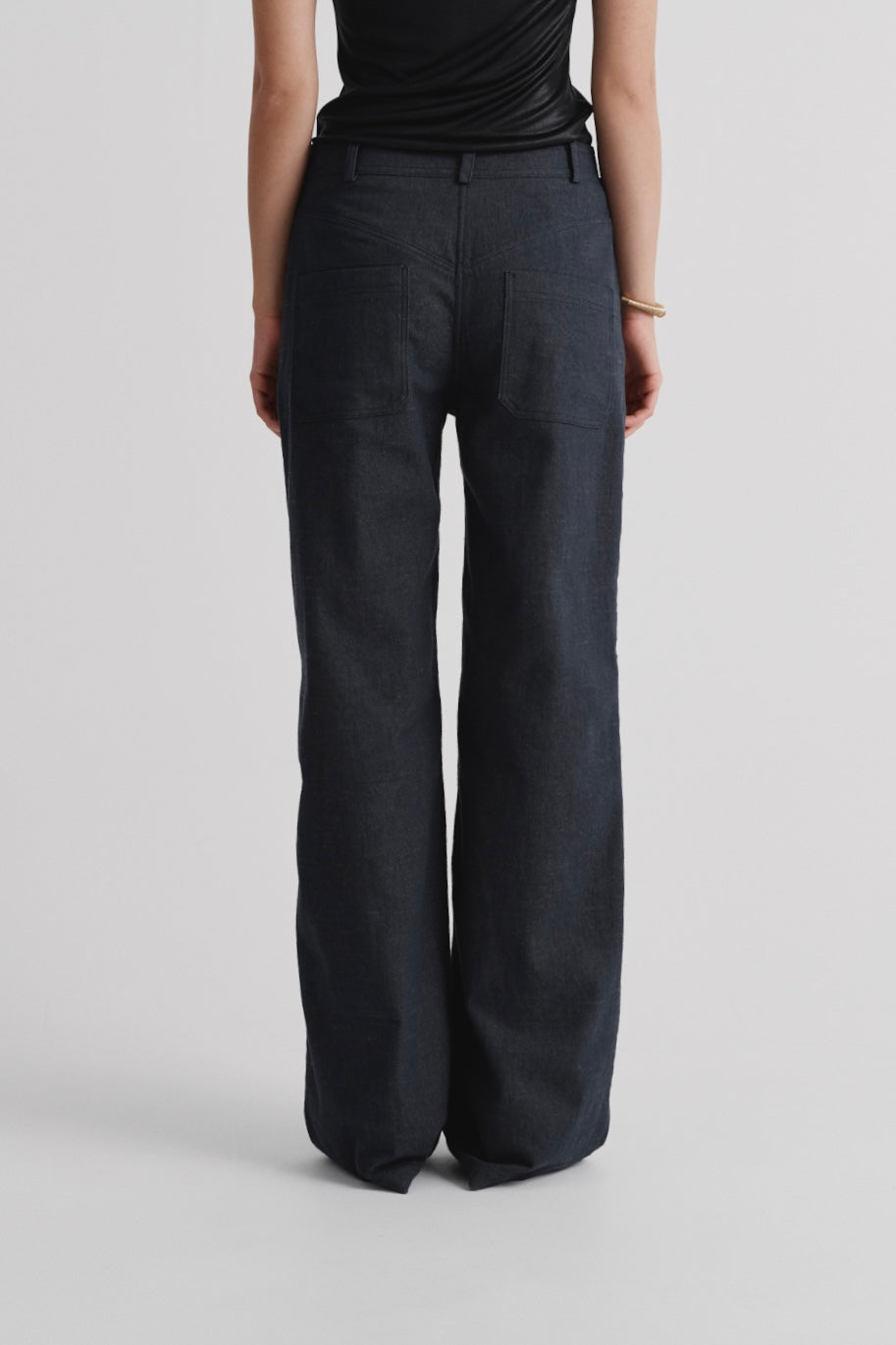 Italian denim trousers in “Vintage Blue”