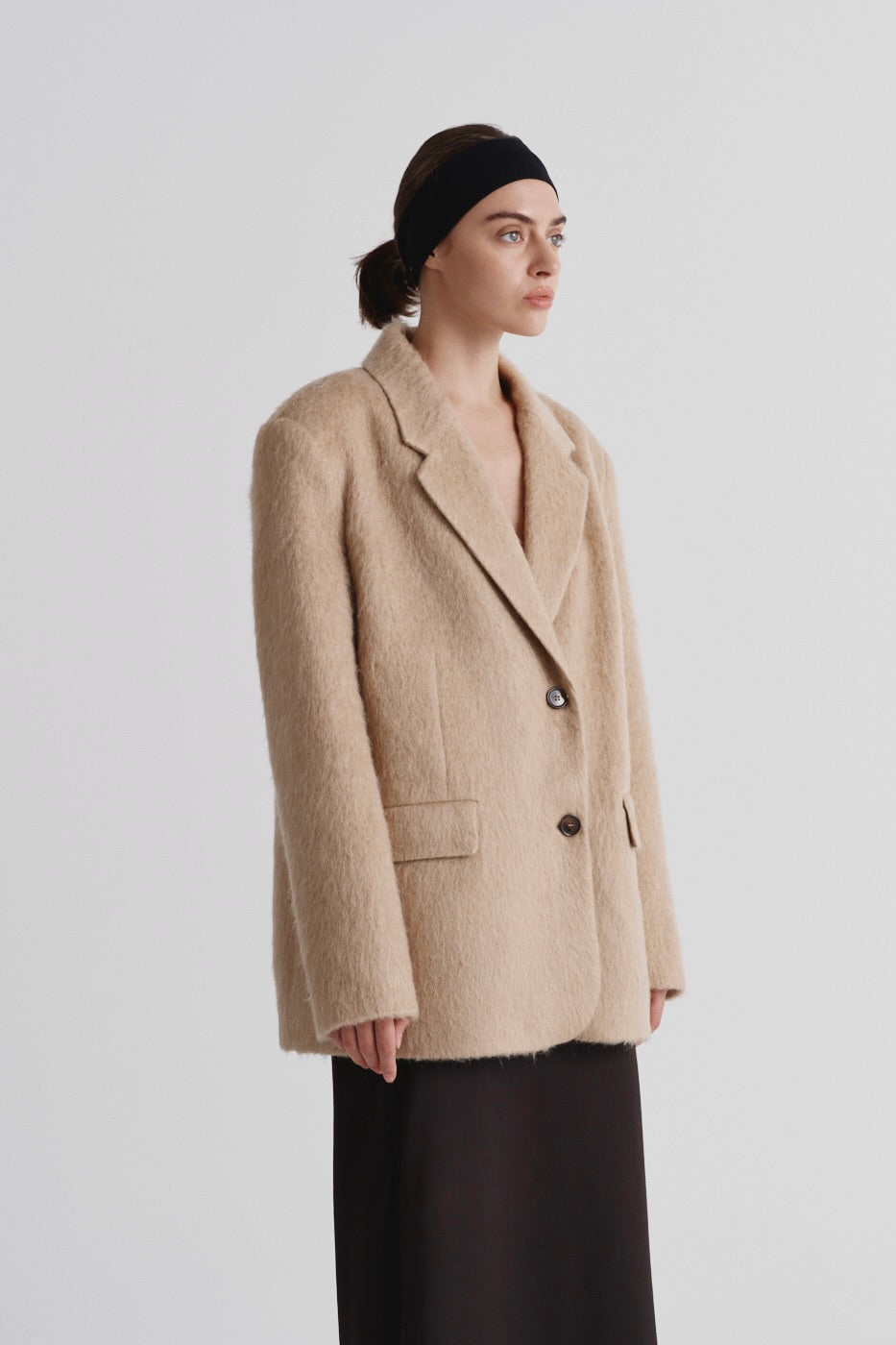 Mohair blazer-coat from Italian mohair