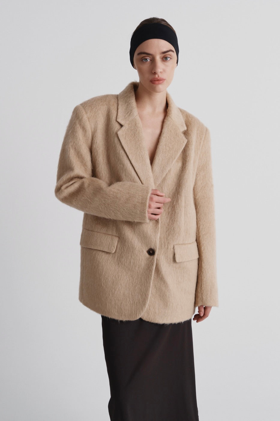 Mohair blazer-coat from Italian mohair