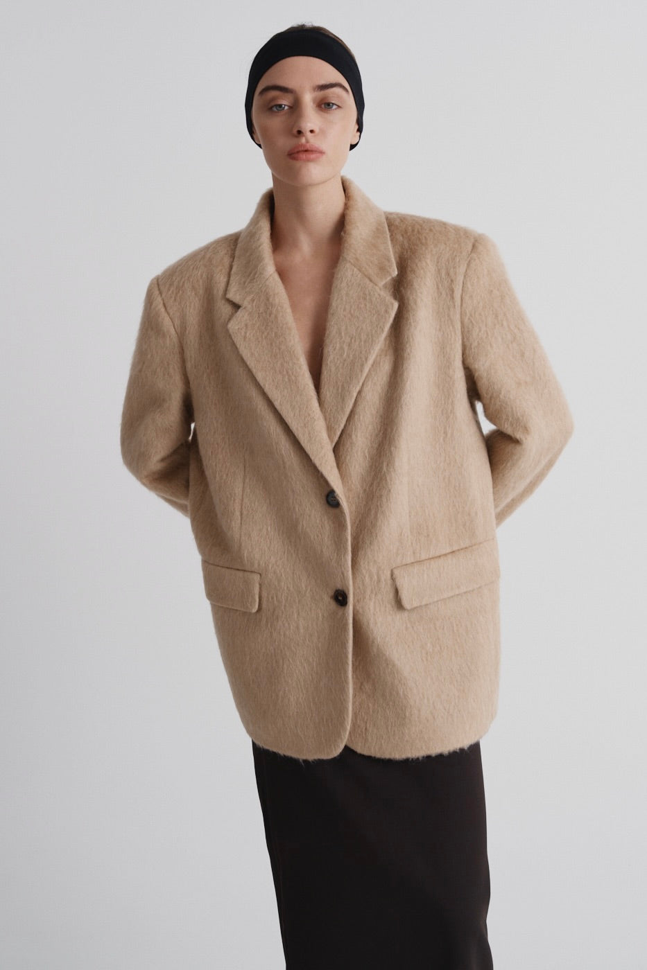 Mohair blazer-coat from Italian mohair