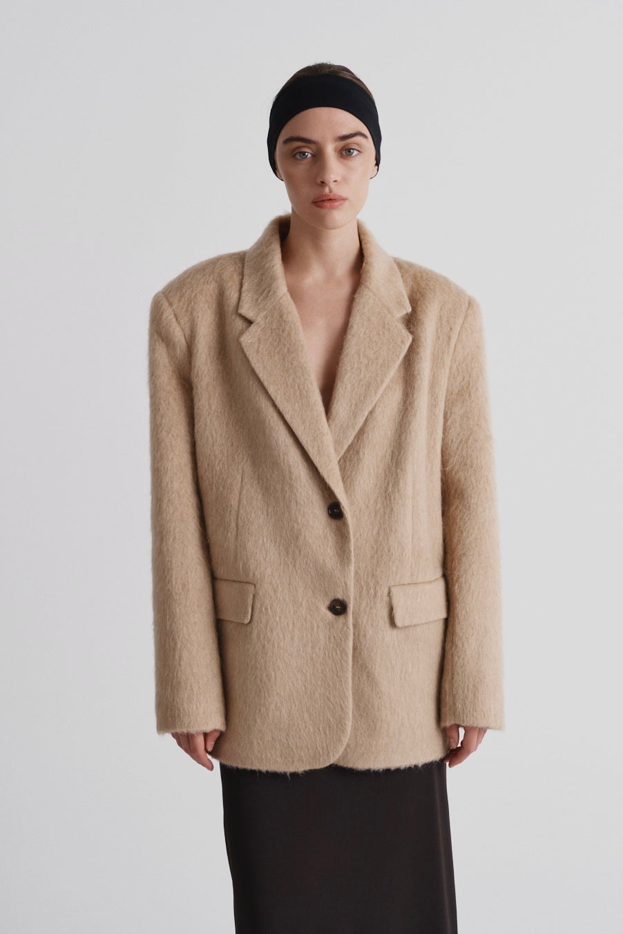 Mohair blazer-coat from Italian mohair