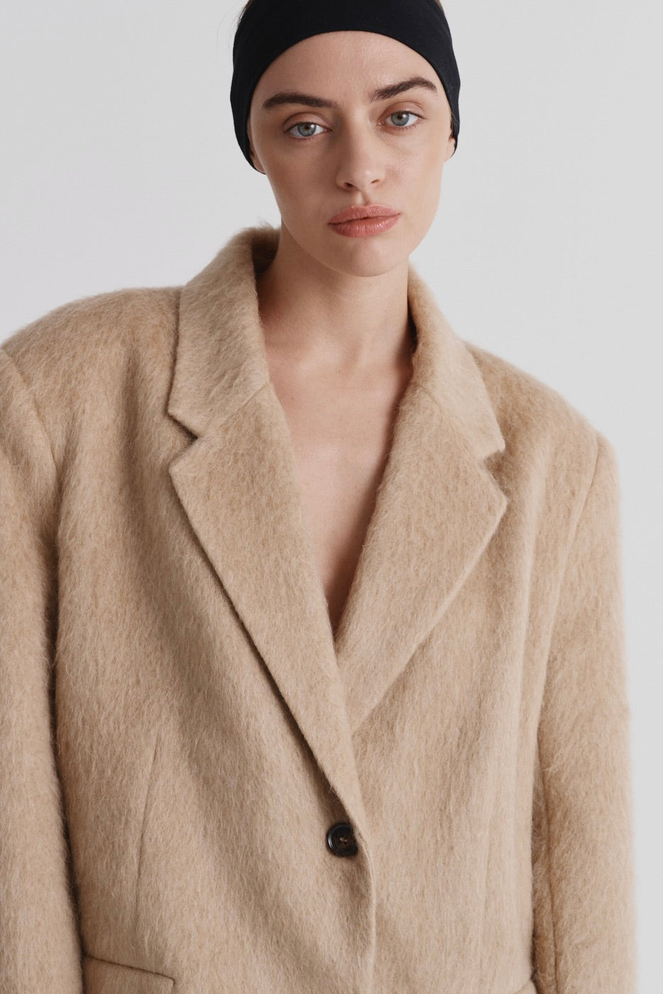 Mohair blazer-coat from Italian mohair