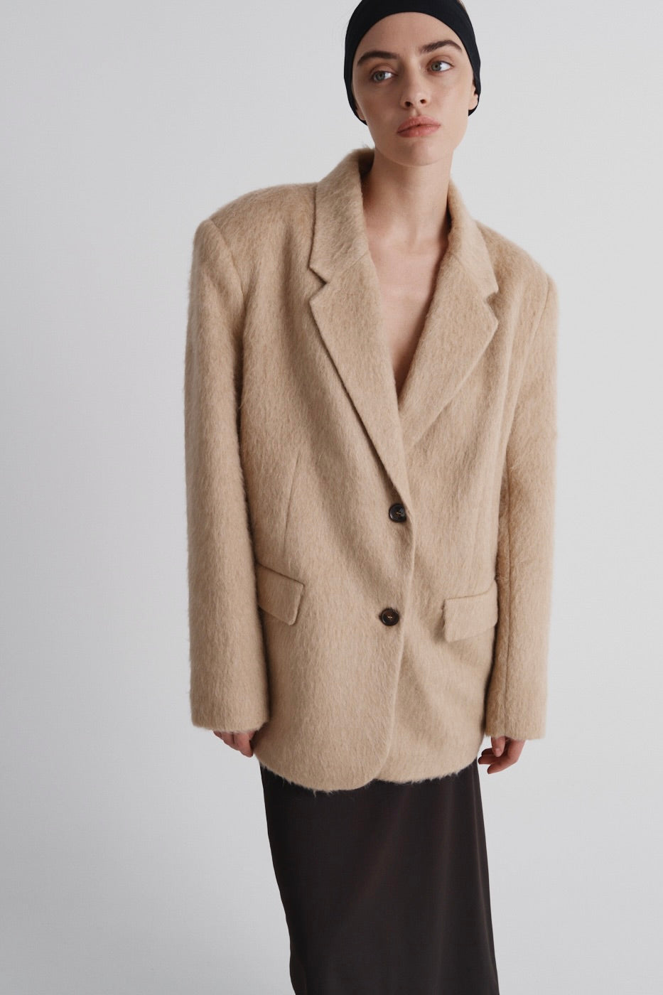 Mohair blazer-coat from Italian mohair
