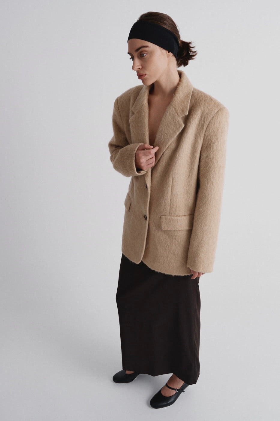 Mohair blazer-coat from Italian mohair