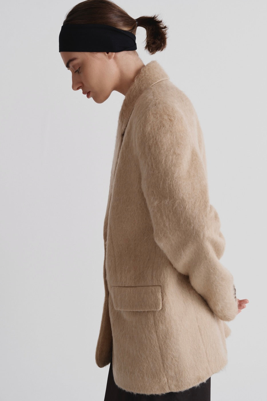 Mohair blazer-coat from Italian mohair
