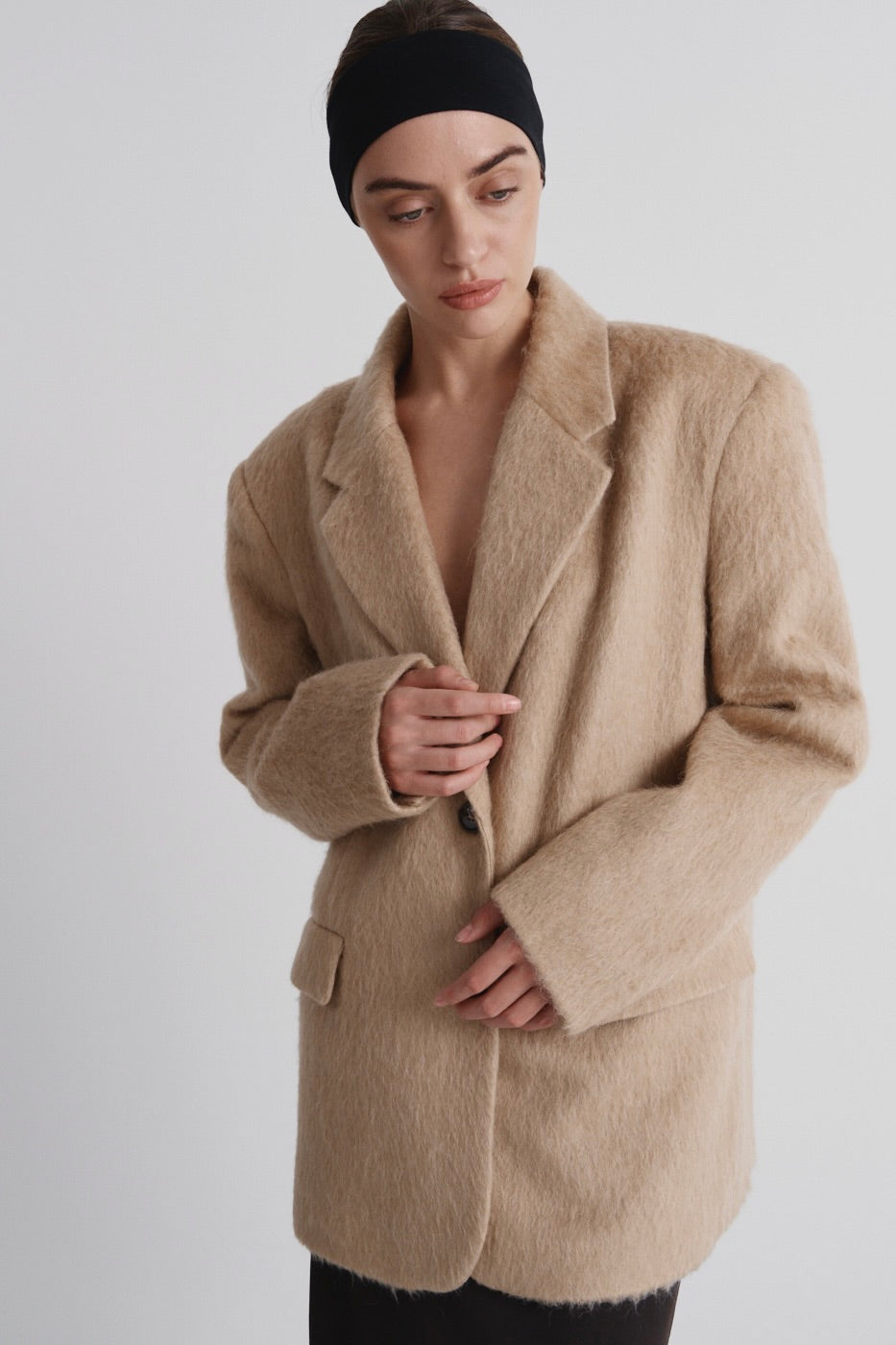 Mohair blazer-coat from Italian mohair