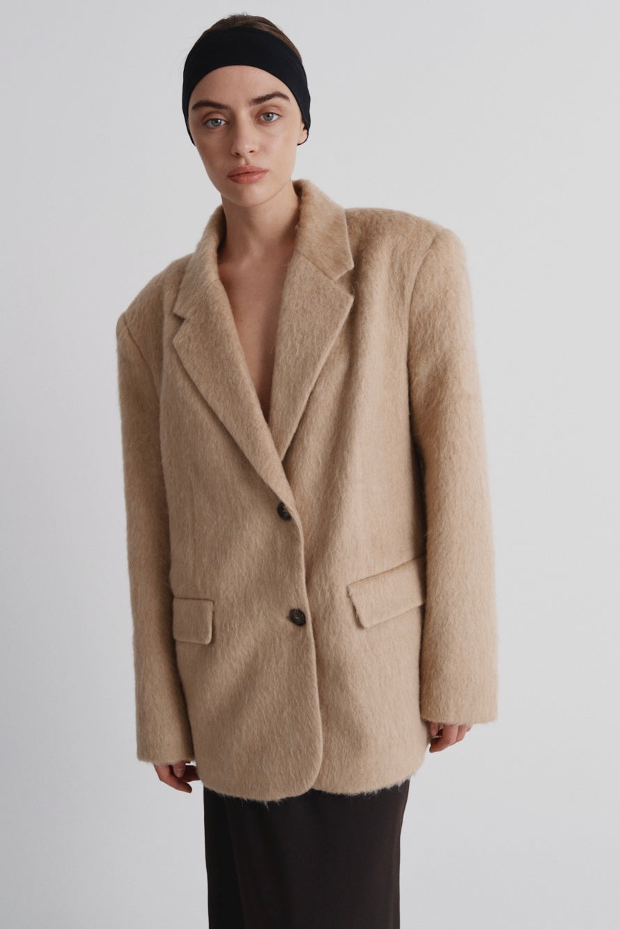 Mohair blazer-coat from Italian mohair