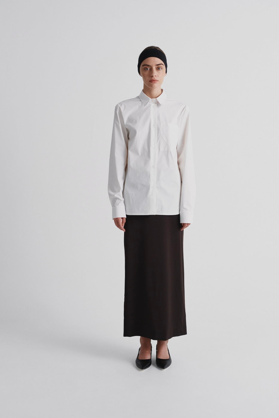 Shirt with Embroidered Pocket ‘Paper’