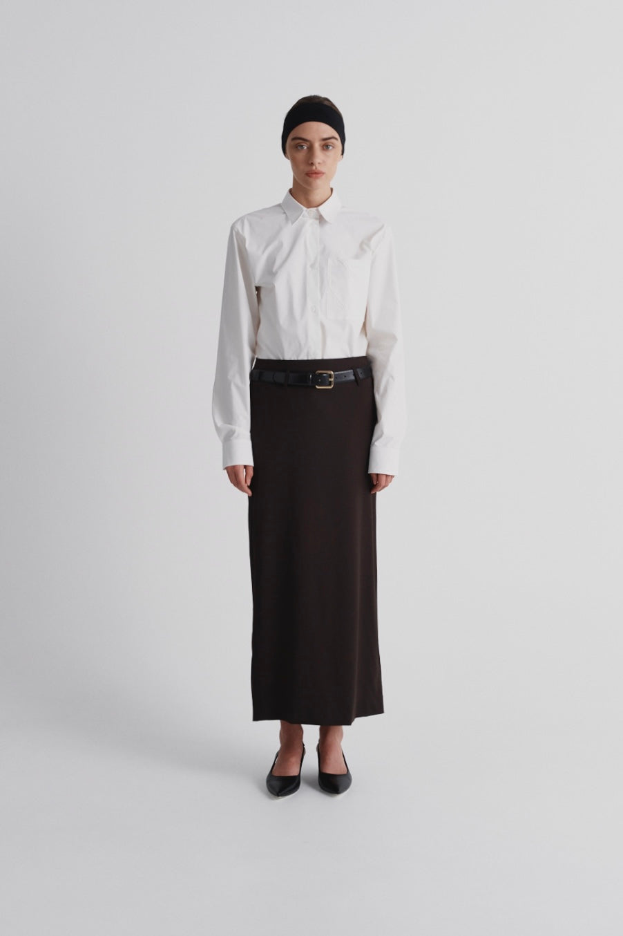 Shirt with Embroidered Pocket ‘Paper’