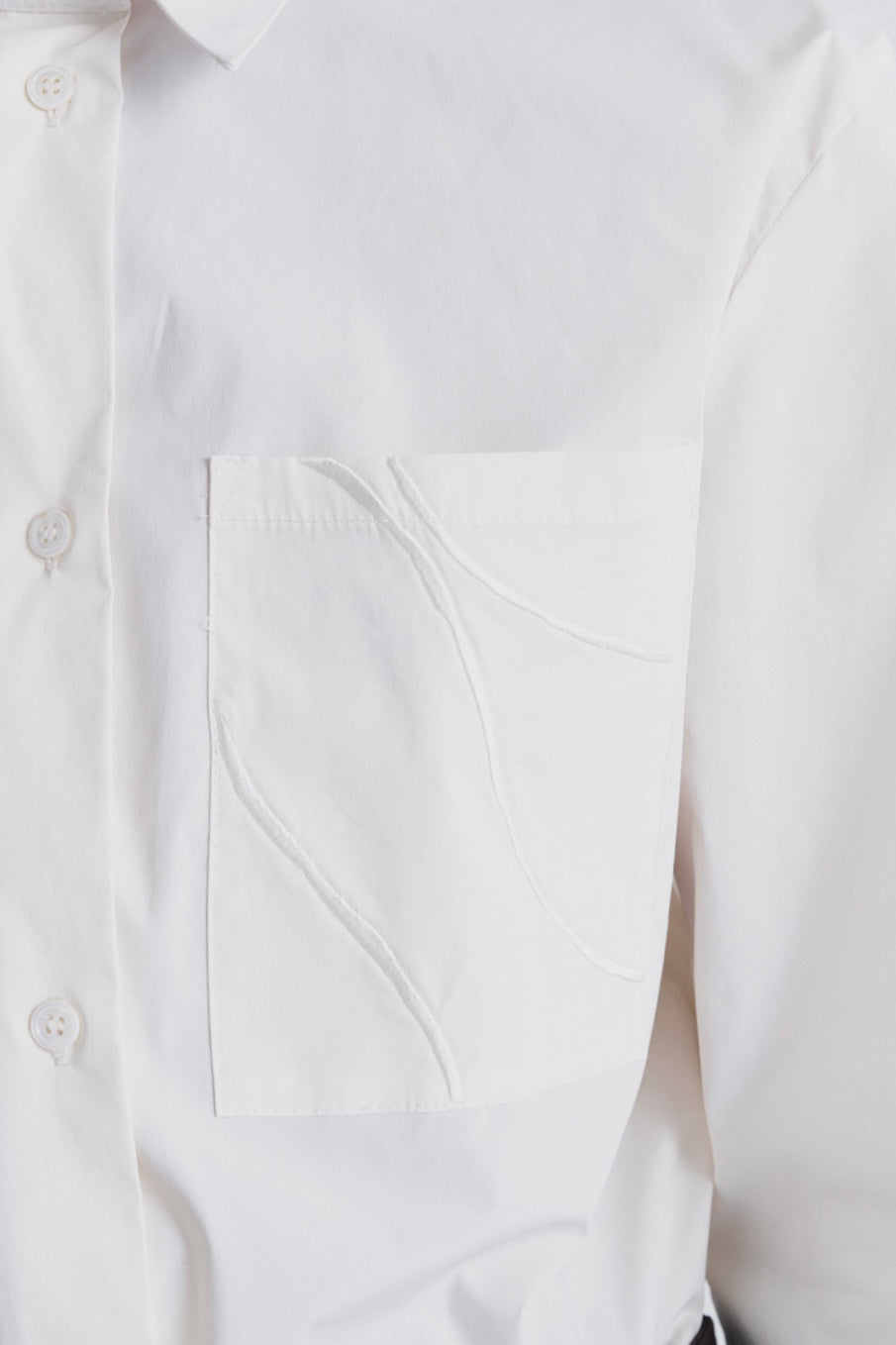 Shirt with Embroidered Pocket ‘Paper’