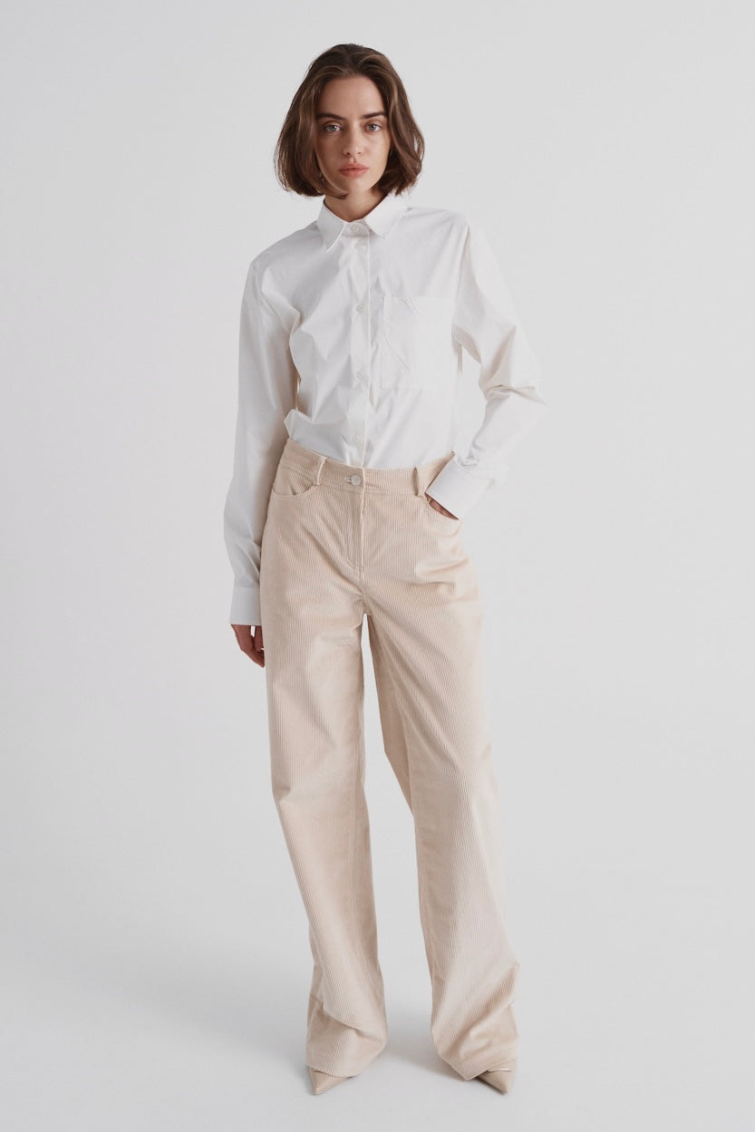 Corduroy trousers ‘Vintage beige’