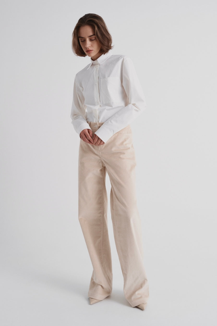 Corduroy trousers ‘Vintage beige’