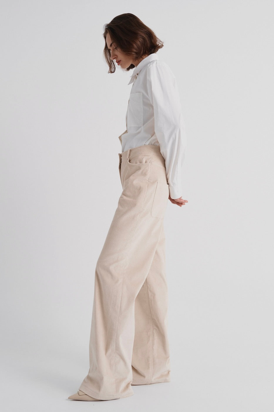 Corduroy trousers ‘Vintage beige’