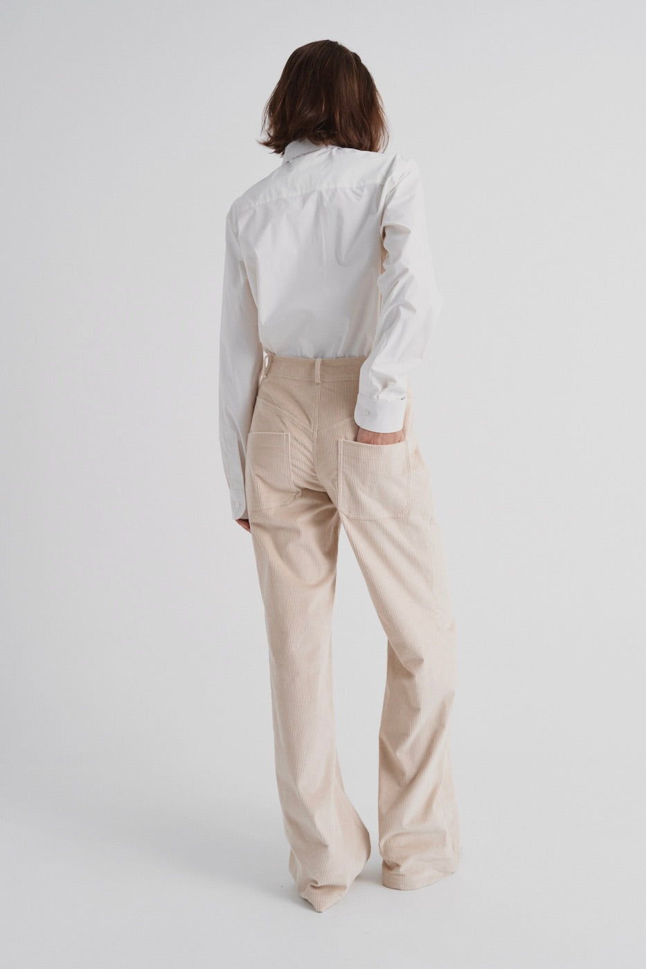 Corduroy trousers ‘Vintage beige’