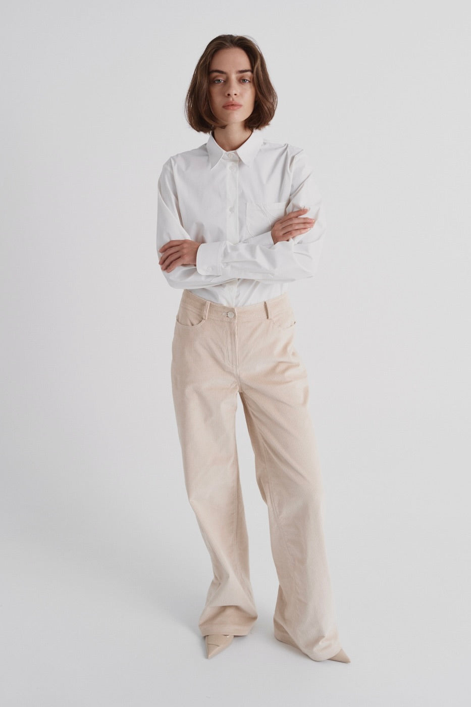 Corduroy trousers ‘Vintage beige’