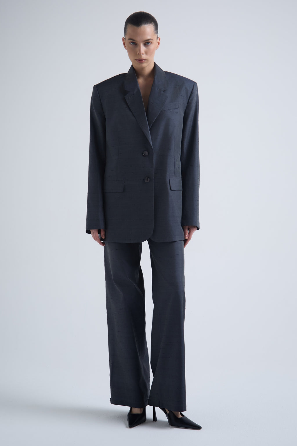 "Origin" transformer trousers in wild silk
