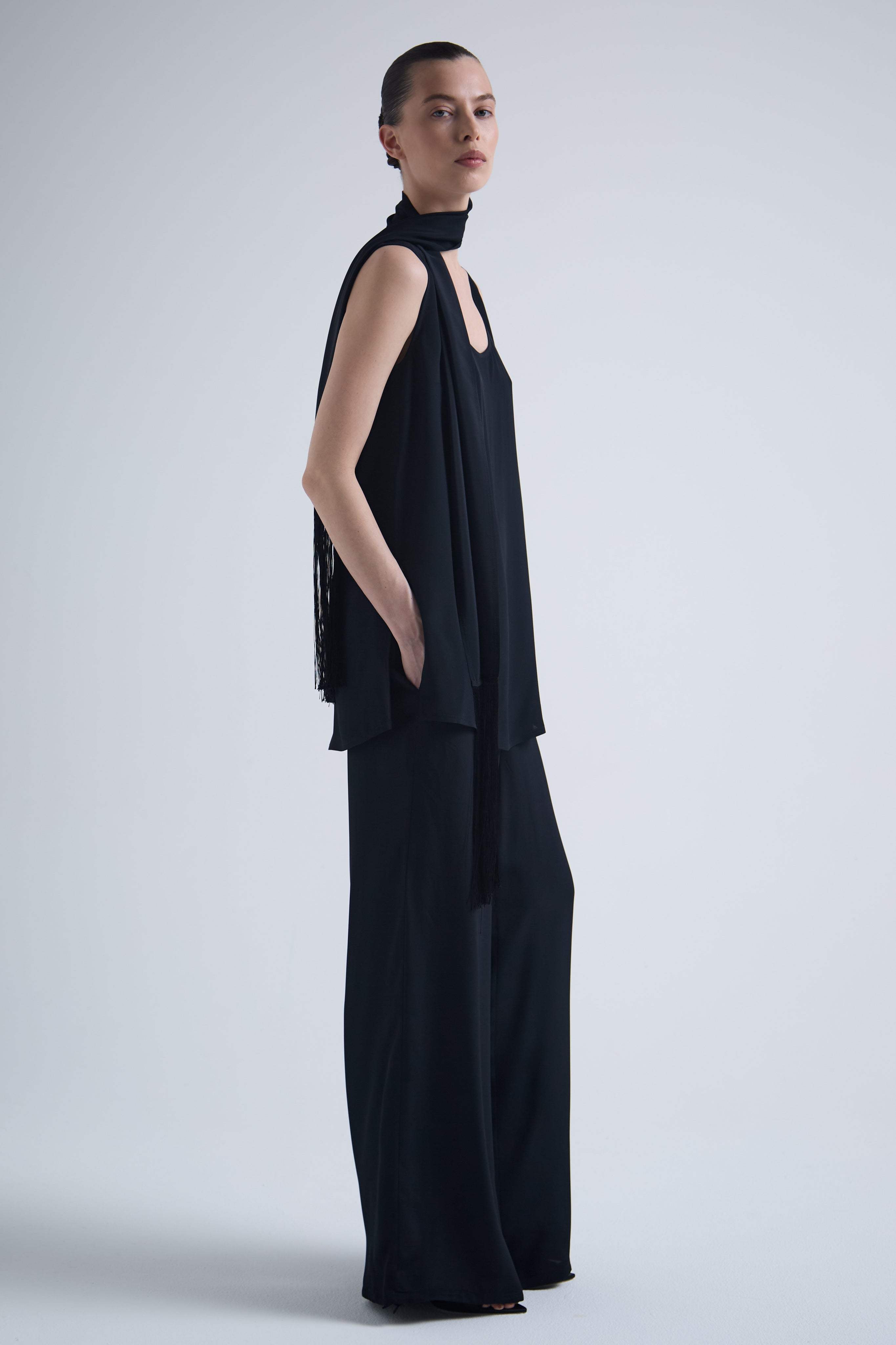 Light Silk & Acetate Trousers